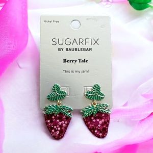 SUGARFIX By Baublebar This is my jam strawberry earrings